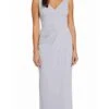 Adrianna Papell - AP1E206762 Sleeveless V-Neck Column Long Crepe Dress