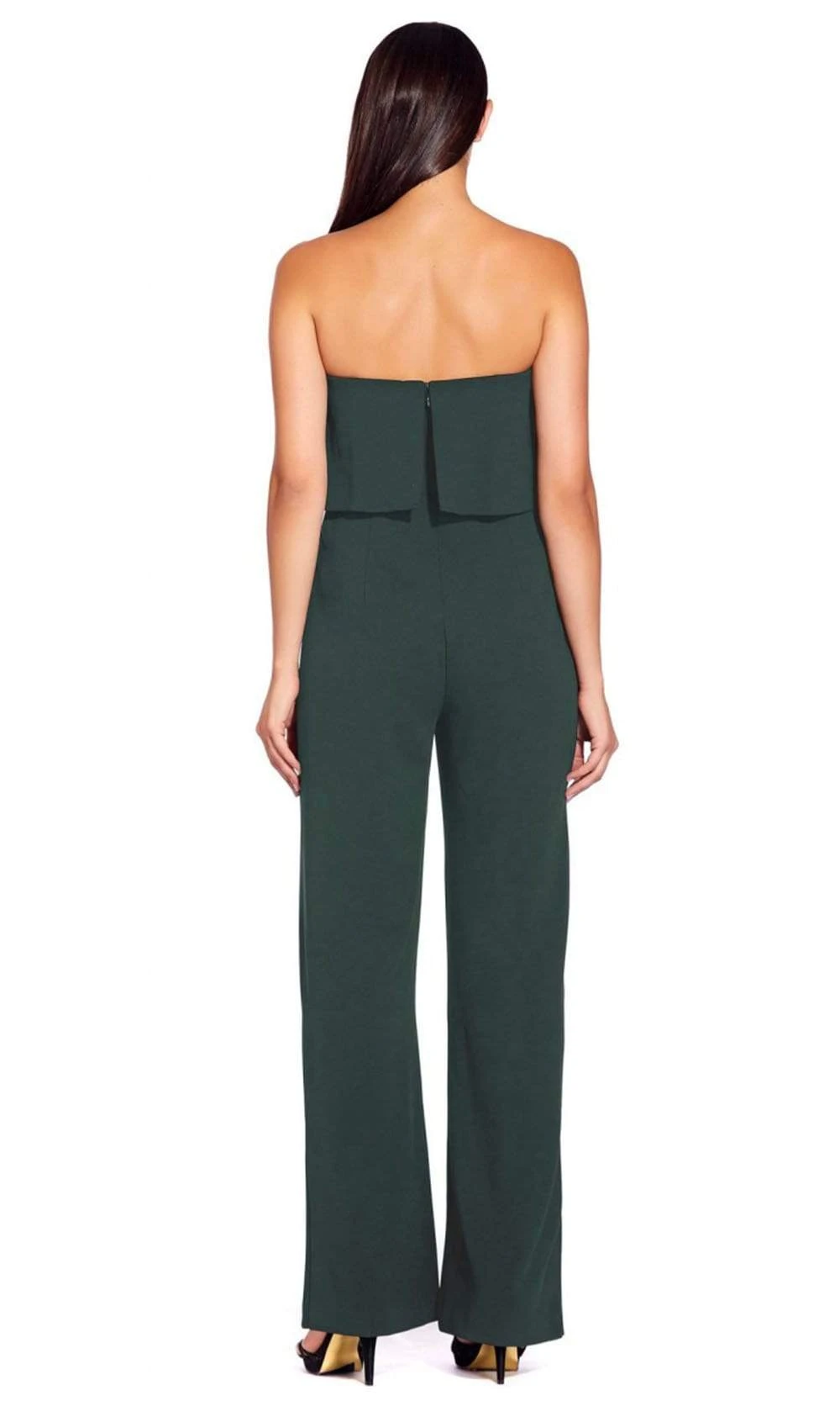 Adrianna Papell - AP1E206916 Strapless Flounce Bodice Crepe Jumpsuit 6 Adrianna Papell - AP1E206916 Strapless Flounce Bodice Crepe Jumpsuit - Image 6