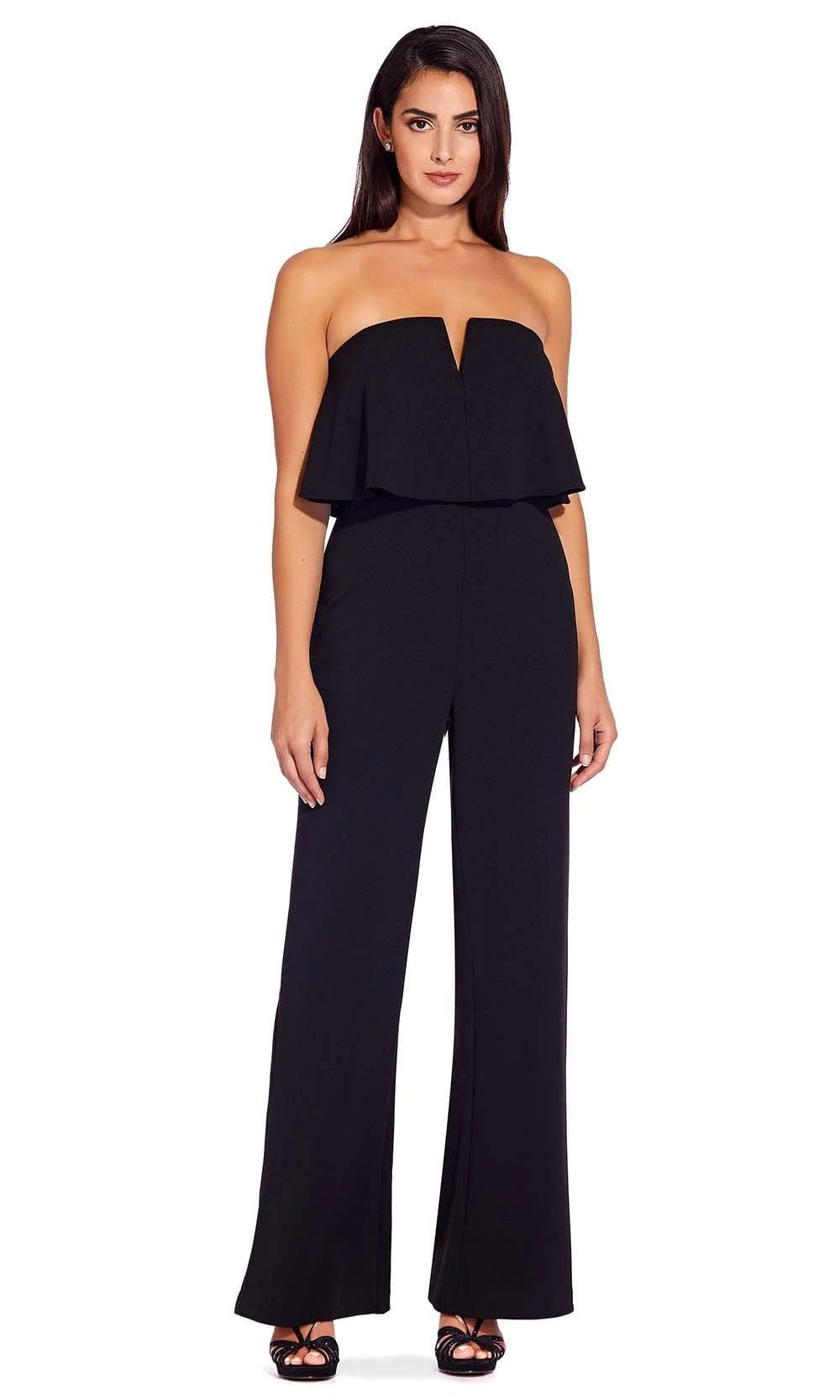 Adrianna Papell - AP1E206916 Strapless Flounce Bodice Crepe Jumpsuit 1 Adrianna Papell - AP1E206916 Strapless Flounce Bodice Crepe Jumpsuit