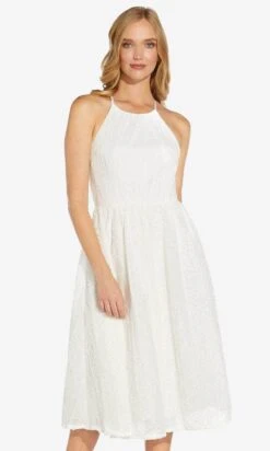 Adrianna Papell AP1E207841 - Halter Shirred Formal Dress -Wedding Dress Shop adrianna papell ap1e207841 halter shirred formal dress cocktail dresses 30066120032339
