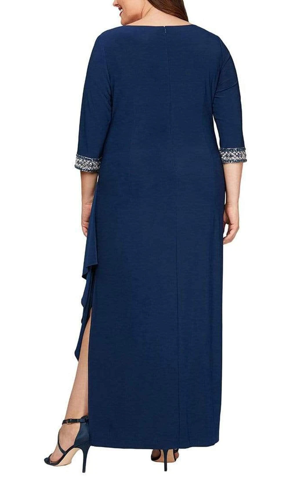 Alex Evenings - 4351416 Keyhole Front Drape Off Dress 2 Alex Evenings - 4351416 Keyhole Front Drape Off Dress - Image 2