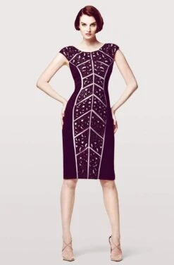 Alexander By Daymor - 157 Shining Sequined Cutout Bodycon Dress