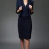 Alexander By Daymor - 2033 Two-Piece Dress Suit With Tiered Skirt - 1 Pc Black In Size 10 Available