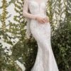 Andrea And Leo A1085W - Illusion Jewel Embroidered Bridal Gown