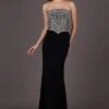 Angela & Alison - 61075 Strapless Embellished Dress - 1 Pc Black In Size 10 Available