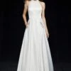 Angela & Alison High Halter Neckline A-line Gown 81149 - 1 Pc Ivory In Size 8 Available