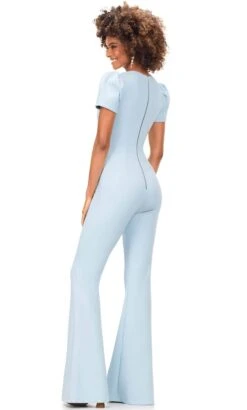 Ashley Lauren 11218 - Puff Sleeve Scuba Jumpsuit -Wedding Dress Shop ashley lauren 11218 puff sleeve scuba jumpsuit special occasion dress 31692360319059