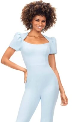 Ashley Lauren 11218 - Puff Sleeve Scuba Jumpsuit -Wedding Dress Shop ashley lauren 11218 puff sleeve scuba jumpsuit special occasion dress 31692360646739