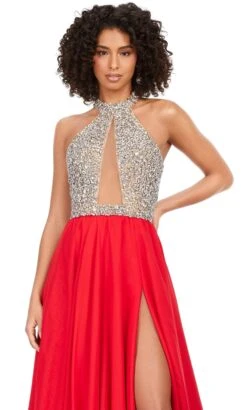 Ashley Lauren 11248 - High Neck Beaded Chiffon Gown -Wedding Dress Shop ashley lauren 11248 high neck beaded chiffon gown formal gowns 32362713284691