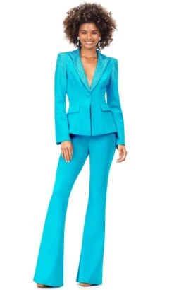 Ashley Lauren 11271 - Two Piece Blazer Pantsuit -Wedding Dress Shop ashley lauren 11271 two piece blazer pantsuit special occasion dress 0 turquoise 31692487688275