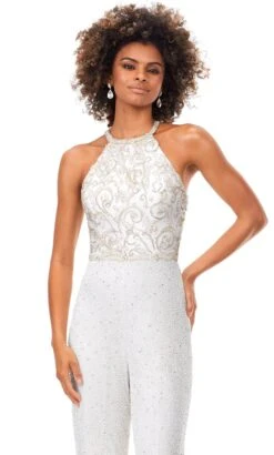 Ashley Lauren 11339 - Sleeveless Halter Jumpsuit -Wedding Dress Shop ashley lauren 11339 sleeveless halter jumpsuit special occasion dress 31691954946131