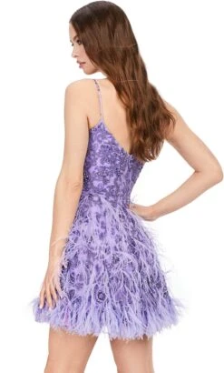 Ashley Lauren 4604 - Beaded Feathers A-Line Cocktail Dress -Wedding Dress Shop ashley lauren 4604 beaded feathers a line cocktail dress cocktail dresses 32362562060371