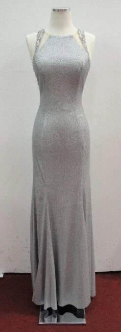 Aspeed Design L1944 Embellished Jewel Sheath Prom Dress -Wedding Dress Shop aspeed design l1944 embellished jewel sheath prom dress ccsale m silver 5992937259065