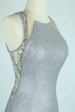 Aspeed Design L1944 Embellished Jewel Sheath Prom Dress -Wedding Dress Shop aspeed design l1944 embellished jewel sheath prom dress ccsale m silver 5992938274873