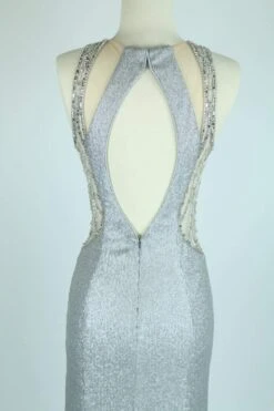 Aspeed Design L1944 Embellished Jewel Sheath Prom Dress -Wedding Dress Shop aspeed design l1944 embellished jewel sheath prom dress ccsale m silver 5992938635321