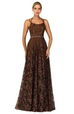 Cecilia Couture - 2121 Glittered Scoop Long Dress 5 Cecilia Couture - 2121 Glittered Scoop Long Dress -Wedding Dress Shop cecilia couture 2121 glittered scoop long dress special occasion dress 0 copper 28673974566995