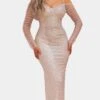 Chic And Holland BR1982 - V-Neck Bridal Gown With Slit