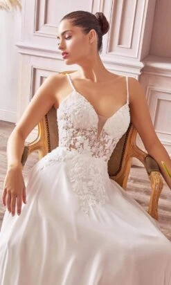 Cinderella Divine Bridals - TY11 Sheer Floral Embroidered Bridal Gown -Wedding Dress Shop cinderella divine bridals ty11 sheer floral embroidered bridal gown wedding dresses 15715060711507