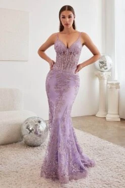 Cinderella Divine - Corset Mermaid Evening Gown J810