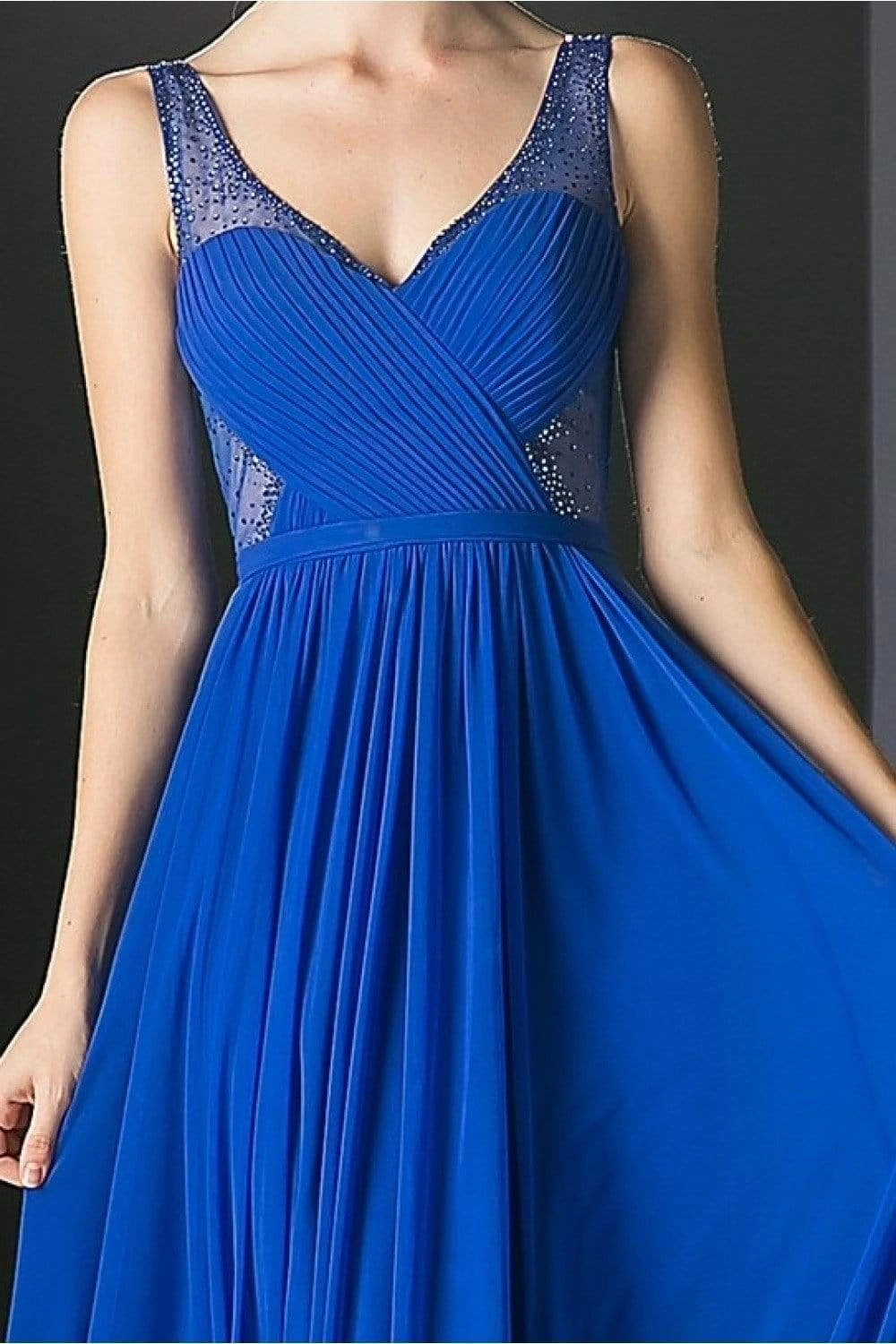 Cinderella Divine - Crisscrossed Ornate Illusion Panel Gown 6 Cinderella Divine - Crisscrossed Ornate Illusion Panel Gown - Image 6