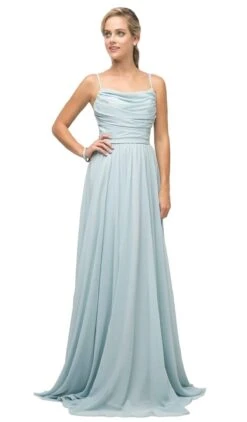 Cinderella Divine - UR136 Sleeveless Empire Waist Chiffon Dress -Wedding Dress Shop cinderella divine ur136 sleeveless empire waist chiffon dress bridesmaid dresses 4 mint 28048658104403