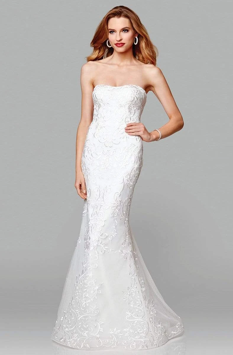 Clarisse - 600105 Embroidered Strapless Mermaid Gown 1 Clarisse - 600105 Embroidered Strapless Mermaid Gown