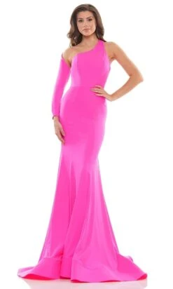 Colors Dress - 2690 Long Sleeve Asymmetrical Gown -Wedding Dress Shop colors dress 2690 long sleeve asymmetrical gown special occasion dress 29328149807187