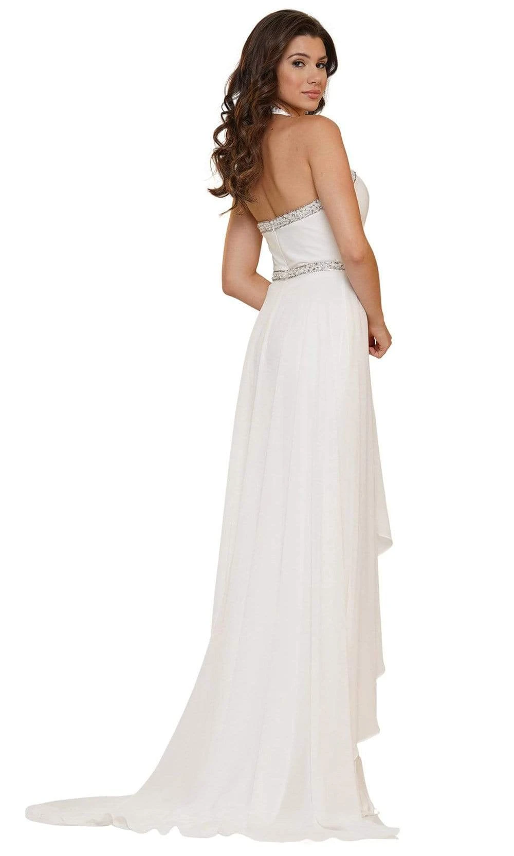 Colors Dress - 2721 High Halter Overskirt Sheath Dress 4 Colors Dress - 2721 High Halter Overskirt Sheath Dress - Image 4