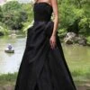 Colors Dress 2971 - Straight Across Bow Accent Ballgown
