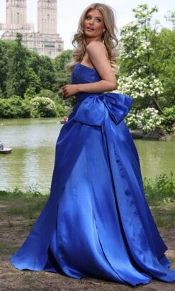 Colors Dress 2971 - Straight Across Bow Accent Ballgown -Wedding Dress Shop colors dress 2971 straight across bow accent ballgown prom dresses 31803170390099