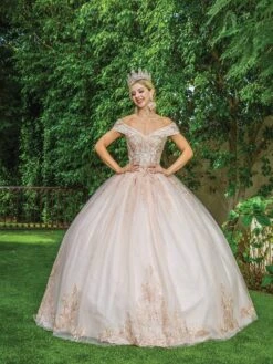Dancing Queen - 1567 Jeweled Off Shoulder Ballgown -Wedding Dress Shop dancing queen 1567 jeweled off shoulder ballgown quinceanera dresses 15831766532179