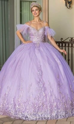 Dancing Queen 1713 - Flutter Sleeve Quinceanera Ballgown -Wedding Dress Shop dancing queen 1713 flutter sleeve quinceanera ballgown ball gowns 32202502144083