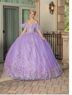 Dancing Queen 1713 - Flutter Sleeve Quinceanera Ballgown -Wedding Dress Shop dancing queen 1713 flutter sleeve quinceanera ballgown special occasion dress 32059111506003
