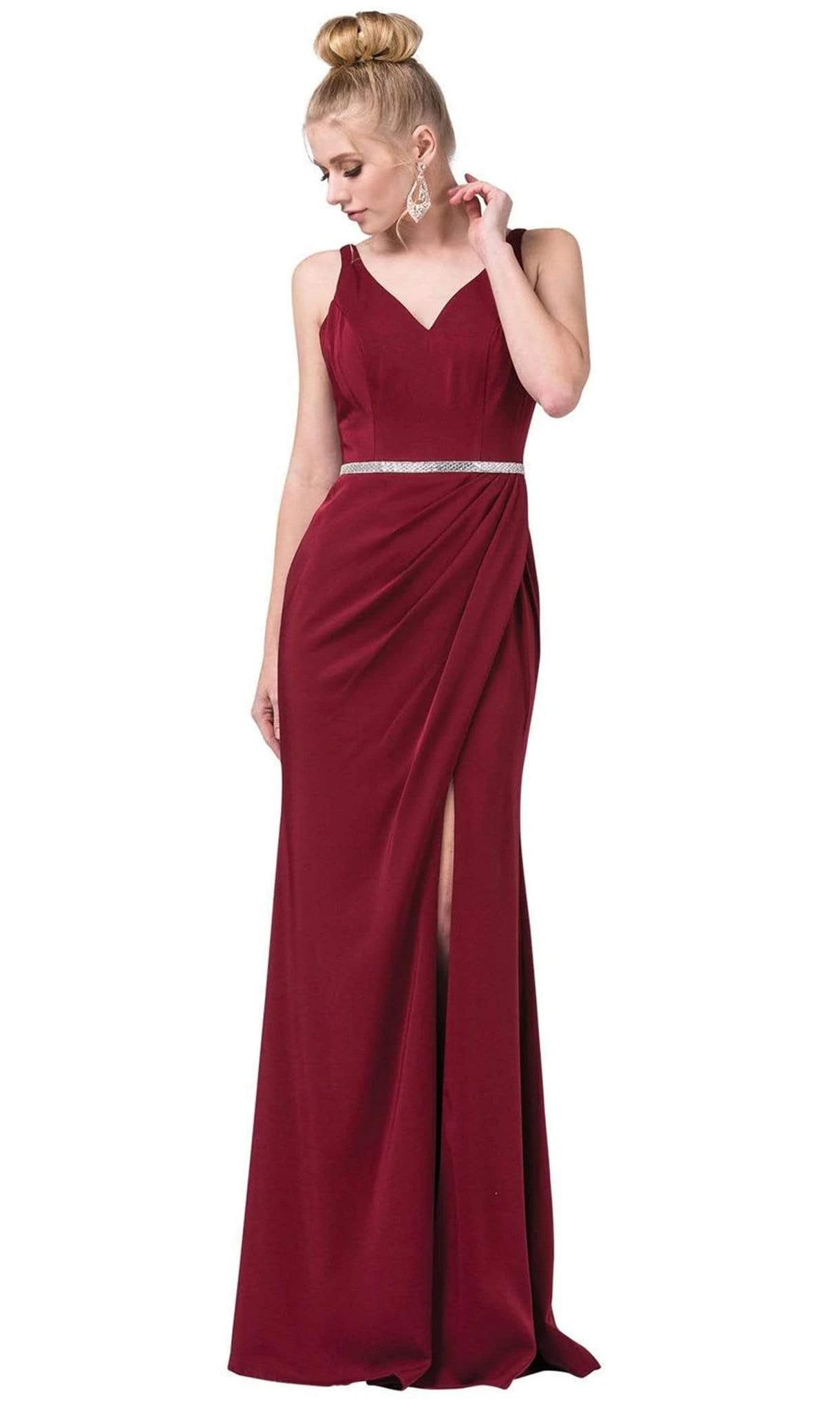 Dancing Queen - 2632 Sleeveless V-neck Embellished Trumpet Dress 5 Dancing Queen - 2632 Sleeveless V-neck Embellished Trumpet Dress - Image 5