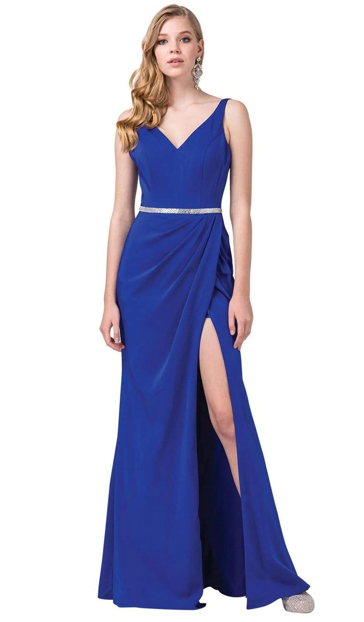 Dancing Queen - 2632 Sleeveless V-neck Embellished Trumpet Dress 7 Dancing Queen - 2632 Sleeveless V-neck Embellished Trumpet Dress - Image 7