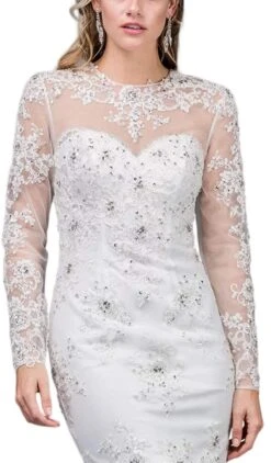 Dancing Queen Bridal - 75 Lace Applique Long Sleeve Trumpet Dress 6 Dancing Queen Bridal - 75 Lace Applique Long Sleeve Trumpet Dress -Wedding Dress Shop dancing queen bridal 75 lace applique long sleeve trumpet dress wedding dresses 11047303544915