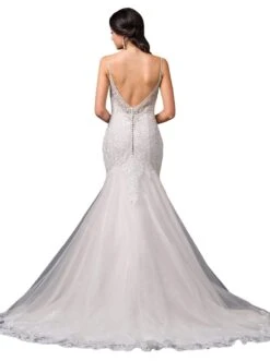 Dancing Queen Bridal - 82 Embroidered V-Neck Trumpet Wedding Dress -Wedding Dress Shop dancing queen bridal 82 embroidered v neck trumpet wedding dress special occasion dress 11008832045139