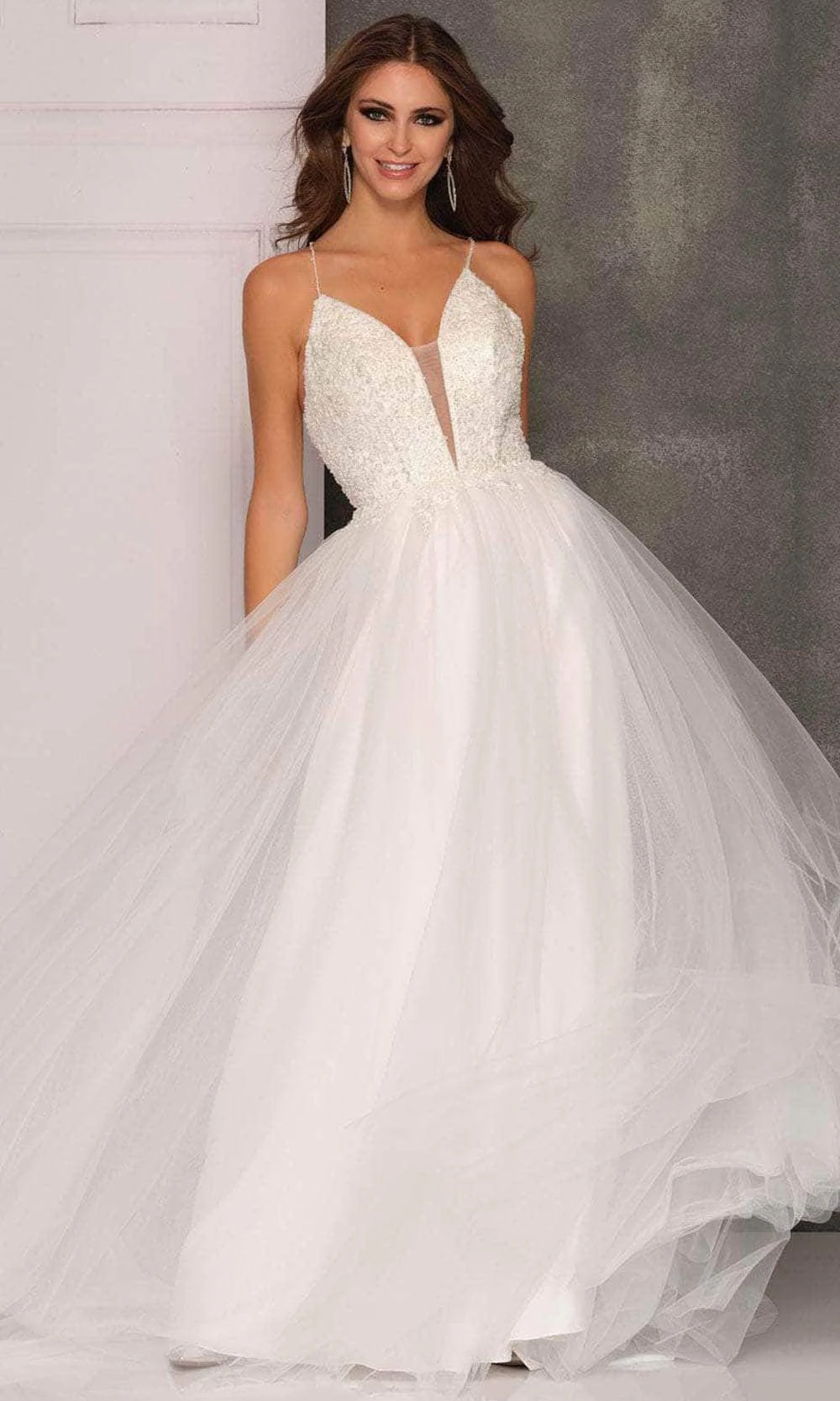 Dave & Johnny Bridal A10497 - Spaghetti Straps Bridal Gown 1 Dave & Johnny Bridal A10497 - Spaghetti Straps Bridal Gown