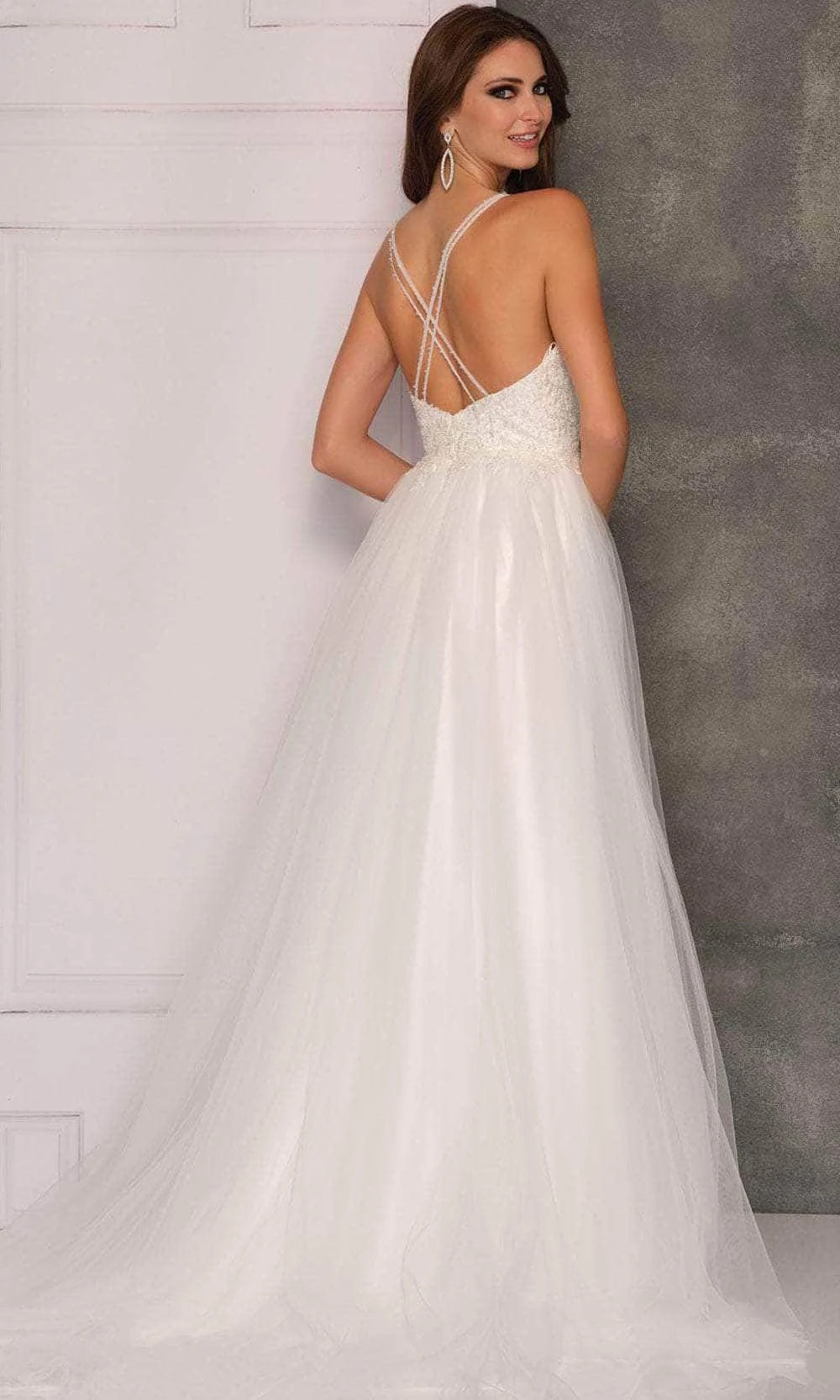 Dave & Johnny Bridal A10497 - Spaghetti Straps Bridal Gown 2 Dave & Johnny Bridal A10497 - Spaghetti Straps Bridal Gown - Image 2