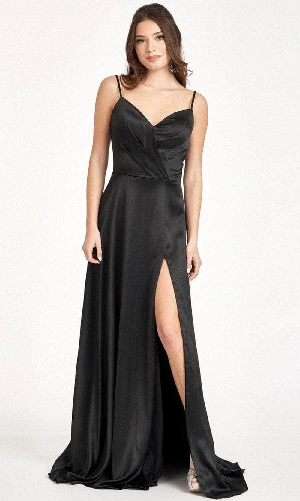 Elizabeth K GL1993 - Spaghetti Strap V-Neck Prom Dress With Slit 1 Elizabeth K GL1993 - Spaghetti Strap V-Neck Prom Dress With Slit