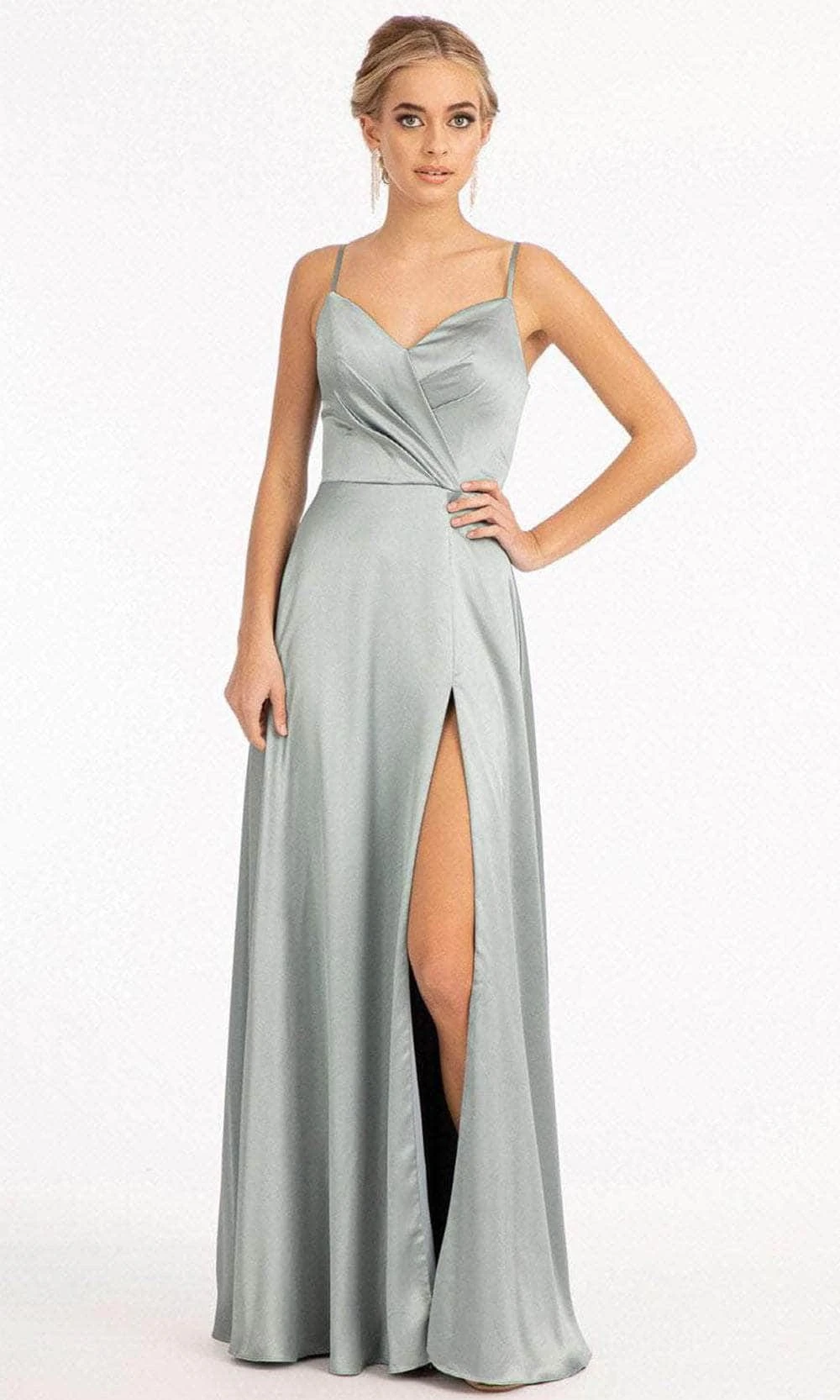 Elizabeth K GL1993 - Spaghetti Strap V-Neck Prom Dress With Slit 12 Elizabeth K GL1993 - Spaghetti Strap V-Neck Prom Dress With Slit - Image 12