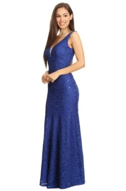 Eureka Fashion - 5010 Lace Deep V-neck Trumpet Dress -Wedding Dress Shop eureka fashion 5010 lace deep v neck trumpet dress evening dresses 28842052616275