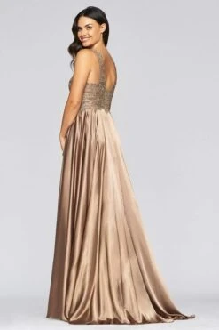 Faviana - 10407 Sleeveless Lace Bodice Flowy Satin Gown 16 Faviana - 10407 Sleeveless Lace Bodice Flowy Satin Gown -Wedding Dress Shop faviana 10407 sleeveless lace bodice flowy satin gown prom dresses 13461297168467