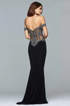 Faviana - S10001 Off-Shoulder Jersey Sheath Gown 15 Faviana - S10001 Off-Shoulder Jersey Sheath Gown -Wedding Dress Shop faviana s10001 off shoulder jersey sheath gown evening dresses 5392740515897
