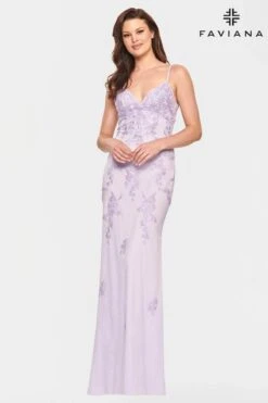 Faviana - S10633 V-Neck Open Back Trumpet Gown 33 Faviana - S10633 V-Neck Open Back Trumpet Gown -Wedding Dress Shop faviana s10633 v neck open back trumpet gown evening dresses 00 lilac 31531851579475