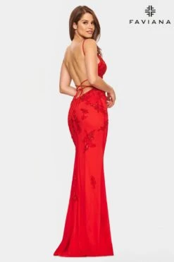 Faviana - S10633 V-Neck Open Back Trumpet Gown 37 Faviana - S10633 V-Neck Open Back Trumpet Gown -Wedding Dress Shop faviana s10633 v neck open back trumpet gown evening dresses 31531853316179