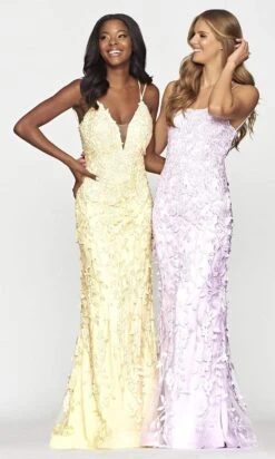 Faviana - S10662 V-Neck Floral Lace Gown -Wedding Dress Shop faviana s10662 v neck floral lace gown prom dresses 29481457057875