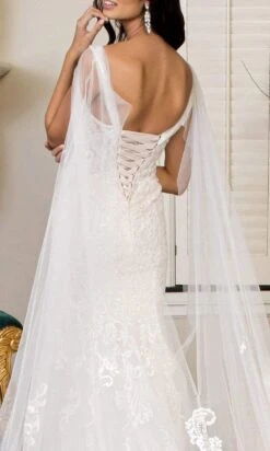 GLS By Gloria - GL1935 Embroidered V Neck Mermaid Dress -Wedding Dress Shop gls by gloria gl1935 embroidered v neck mermaid dress wedding dresses 28773475713107