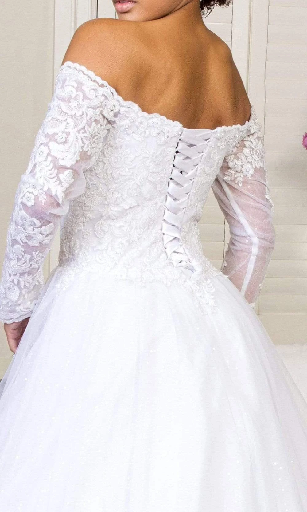 GLS By Gloria - GL1937 Embroidered Long Sleeves A-Line Dress 18 GLS By Gloria - GL1937 Embroidered Long Sleeves A-Line Dress - Image 18