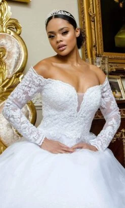 GLS By Gloria - GL1937 Embroidered Long Sleeves A-Line Dress 32 GLS By Gloria - GL1937 Embroidered Long Sleeves A-Line Dress -Wedding Dress Shop gls by gloria gl1937 embroidered long sleeves a line dress wedding dresses 28855162241107